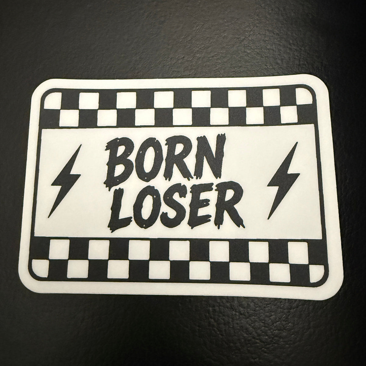 Born Loser Checkered Badge Sticker