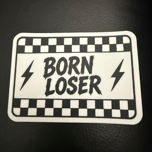 Born Loser Checkered Badge Sticker