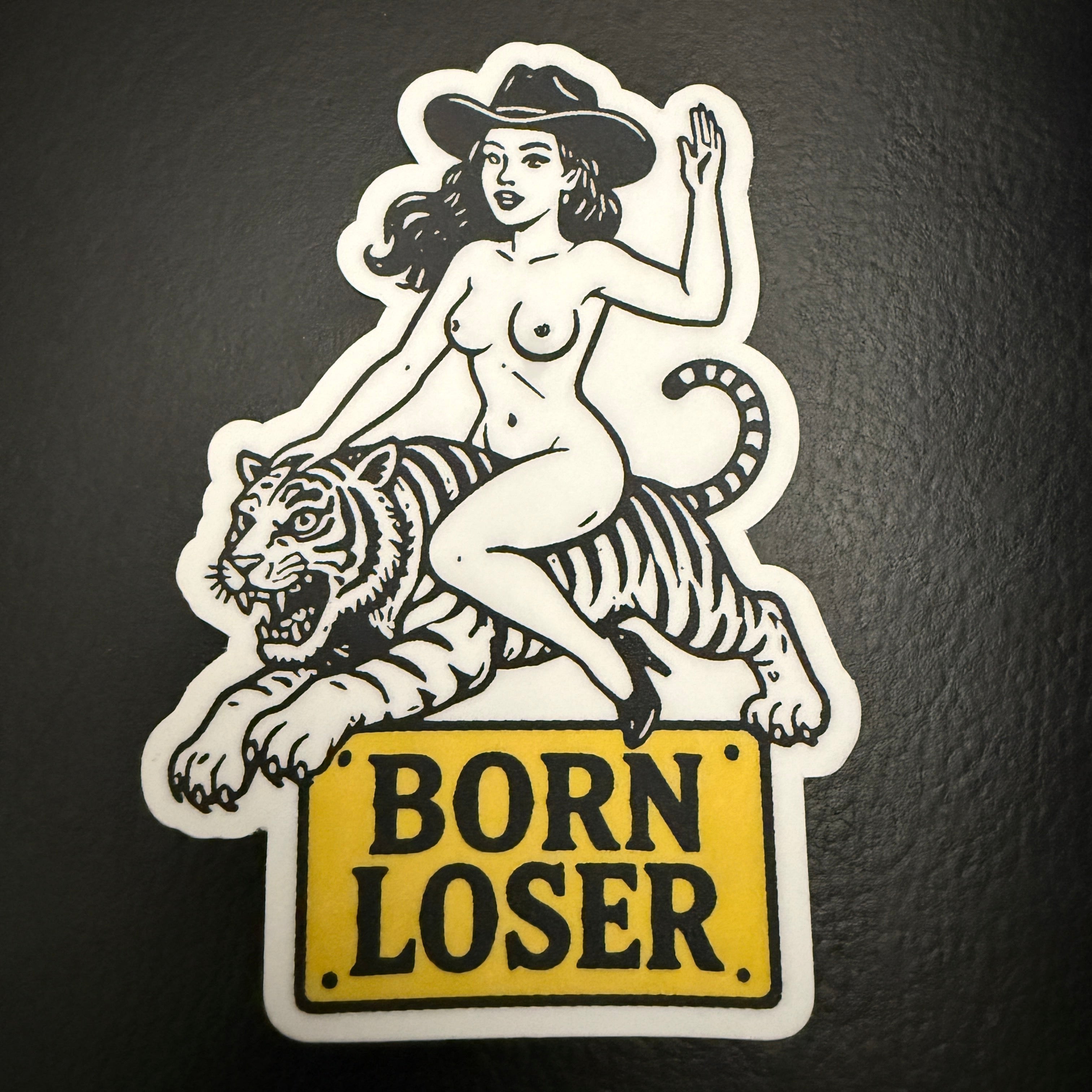 Pinup Tiger Sticker